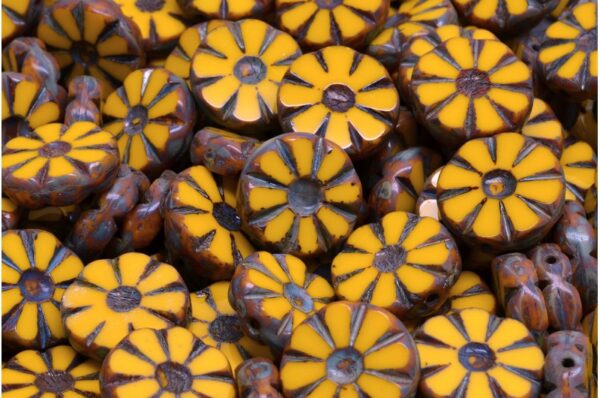 TCB Sunflower Beads 12x12mm - Image 1