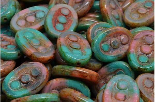 TCB 3 Dots Designed Beads 18x12mm - Image 1