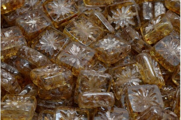 TCB Squared Kiwi Beads 10x10mm - Image 1