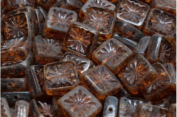 TCB Squared Kiwi Beads 10x10mm - Image 1