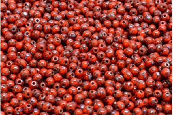 Round Druck Beads 3mm - Image 1