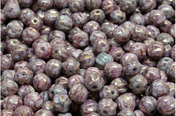 Melon Beads 6x6mm - Image 1