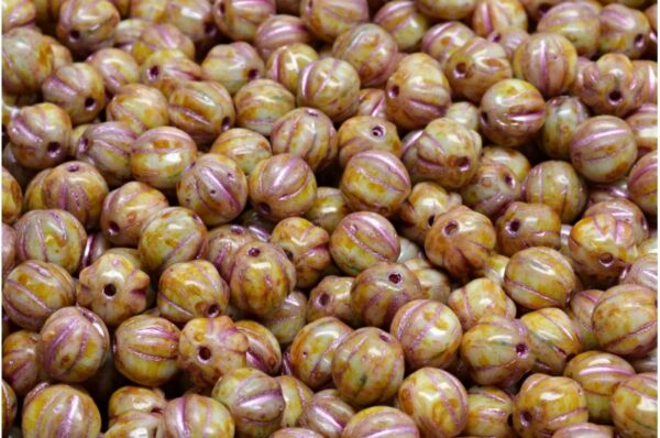 Melon Beads 6x6mm - Image 1