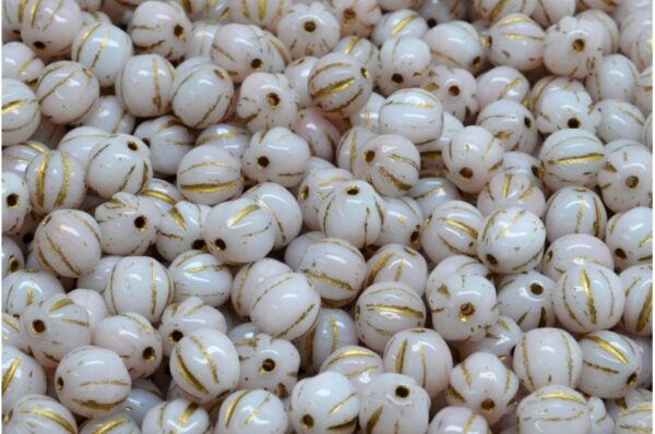 Melon Beads 6x6mm - Image 1