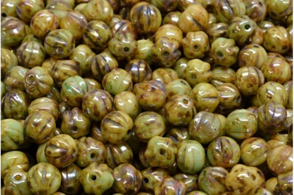 Melon Beads 6x6mm - Image 1