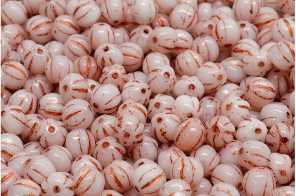 Melon Beads 6x6mm - Image 1
