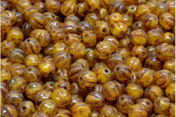 Melon Beads 6x6mm - Image 1