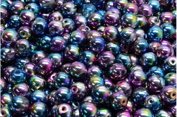 Round Druck Beads 6mm - Image 1