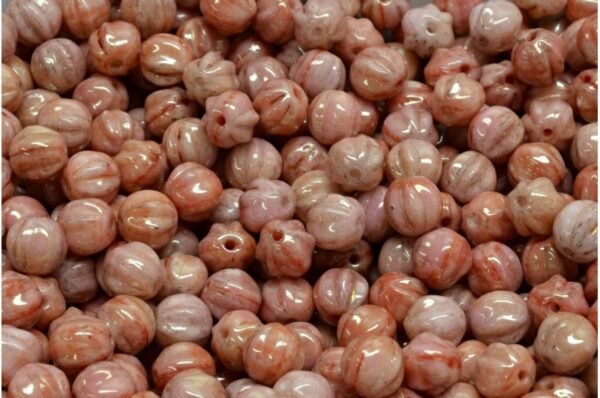 Melon Beads 6x6mm - Image 1