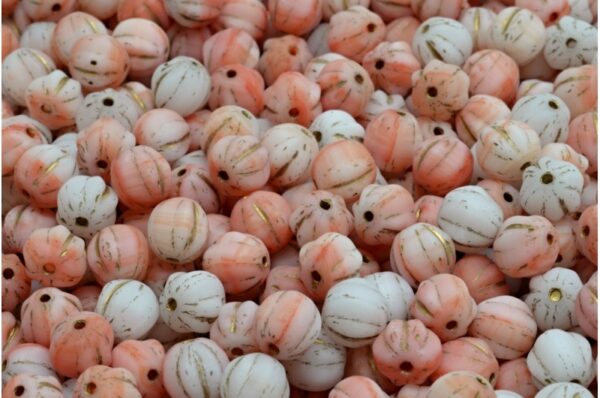 Melon Beads 6x6mm - Image 1