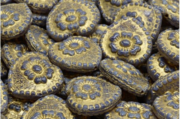 Heart Beads With Rose 17x17mm - Image 1