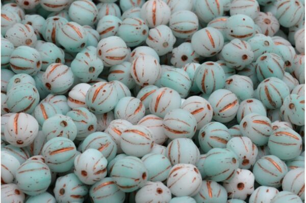 Melon Beads 6x6mm - Image 1