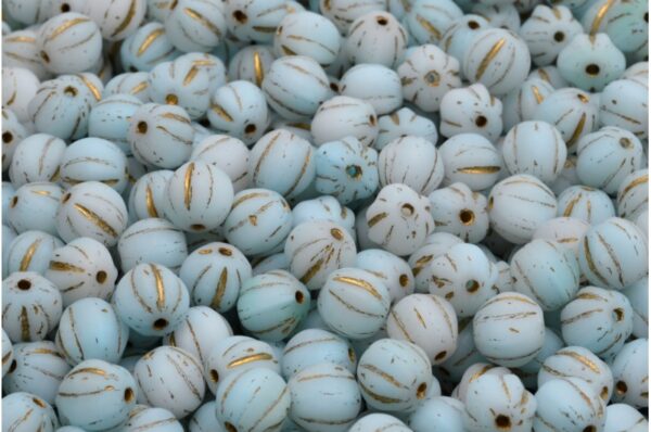 Melon Beads 6x6mm - Image 1