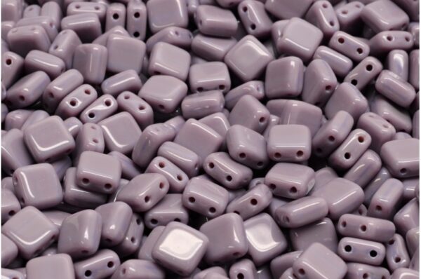 2 Holes Pressed Tile Beads 6x6mm - Image 1