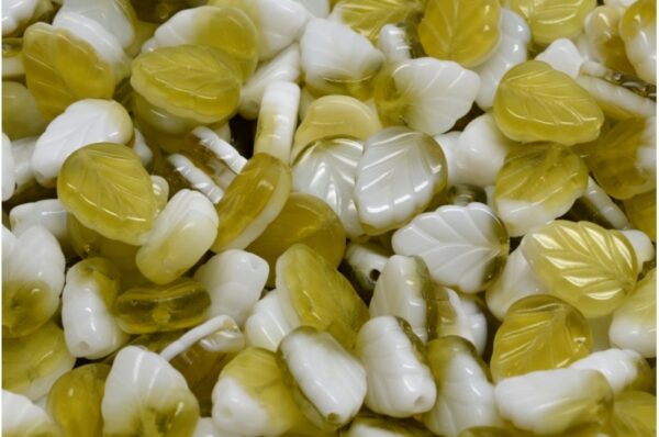 Mint Leaf Beads 10x8mm - Image 1