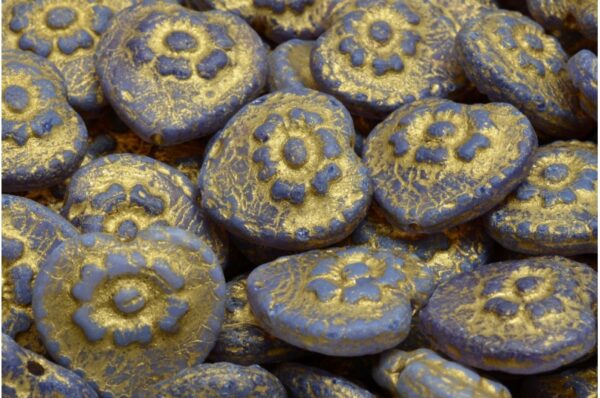 Heart Beads With Rose 17x17mm - Image 1