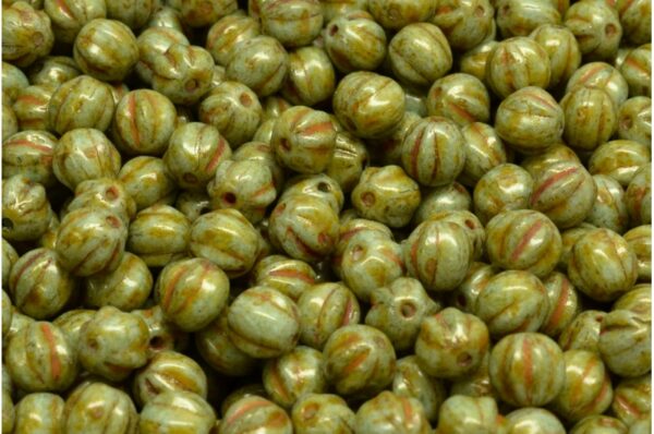 Melon Beads 6x6mm - Image 1