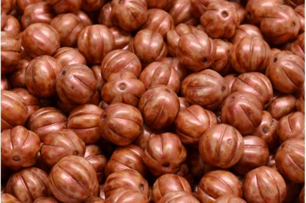 Melon Beads 8x8mm - Image 1