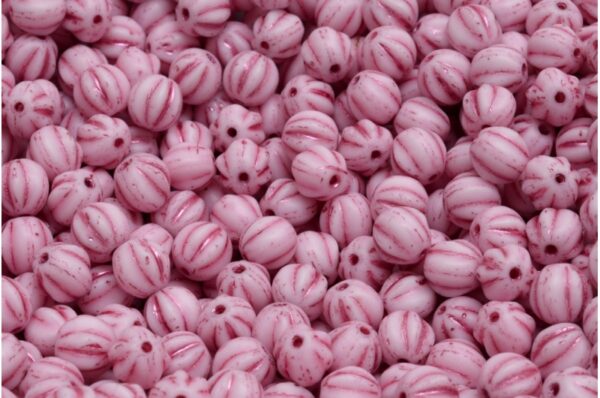 Melon Beads 6x6mm - Image 1