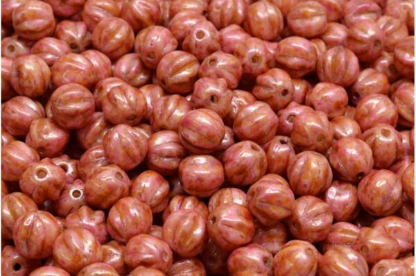 Melon Beads 6x6mm - Image 1