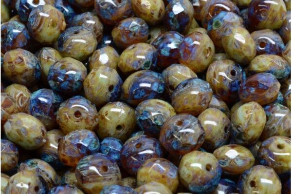 Firepolished Donuts Beads 6x9mm - Image 1