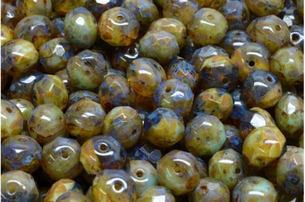 Firepolished Donuts Beads 6x9mm - Image 1