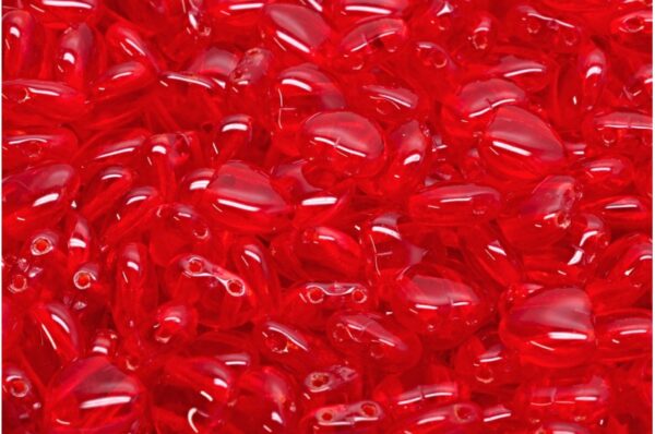 2 Holes Heart Beads 8x8mm - Image 1