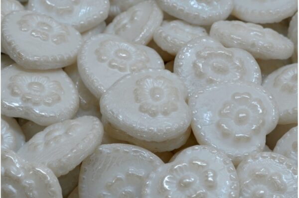 Heart Beads With Rose 17x17mm - Image 1