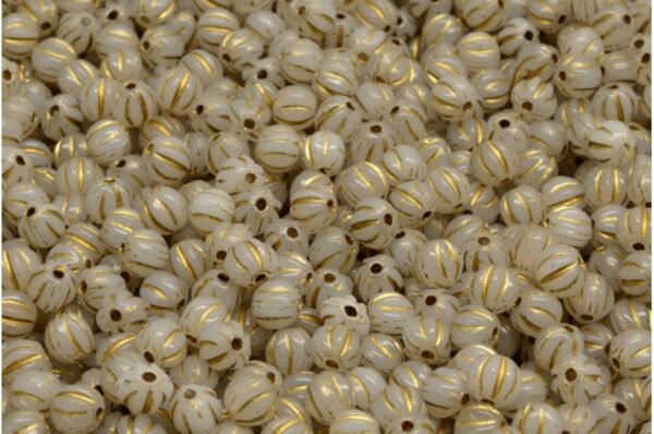 Melon Beads 4x4mm - Image 1