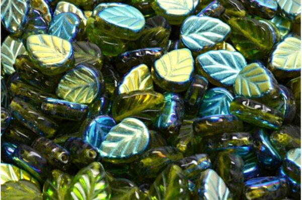 Mint Leaf Beads 10x8mm - Image 1