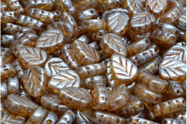 Mint Leaf Beads 10x8mm - Image 1