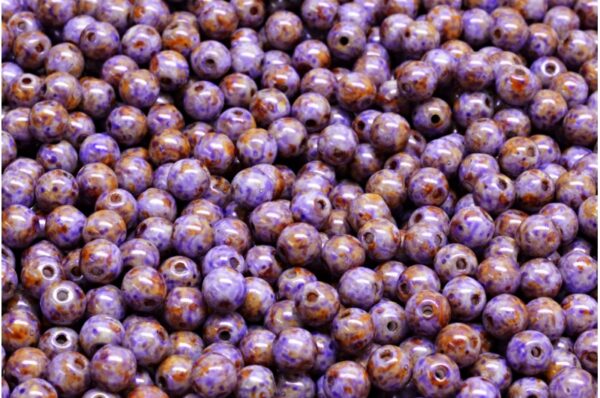 Round Druck Beads 4mm - Image 1