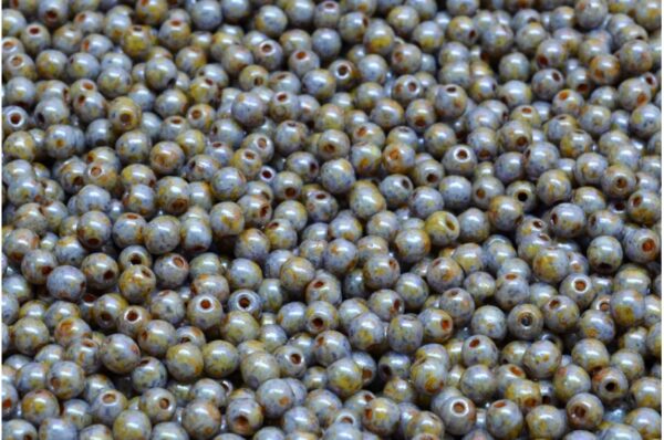 Round Druck Beads 3mm - Image 1