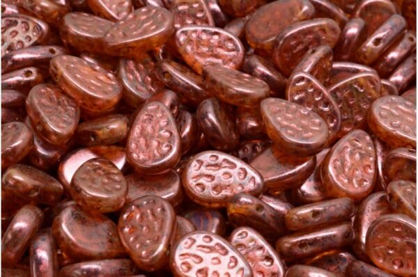 Flat Dotty Tear Drop Beads 9x11mm - Image 1