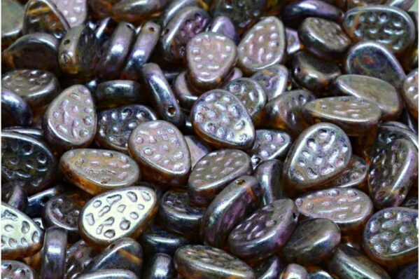 Flat Dotty Tear Drop Beads 9x11mm - Image 1