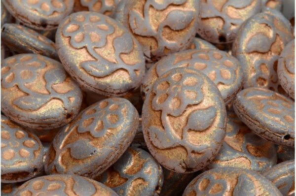 Oval With Flower Beads 21x16mm - Image 1