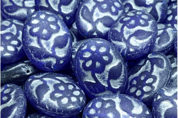 Oval With Flower Beads 21x16mm - Image 1