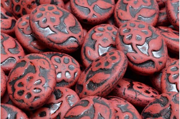 Oval With Flower Beads 21x16mm - Image 1