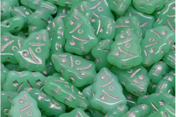Christmas Tree Beads 17x12mm - Image 1