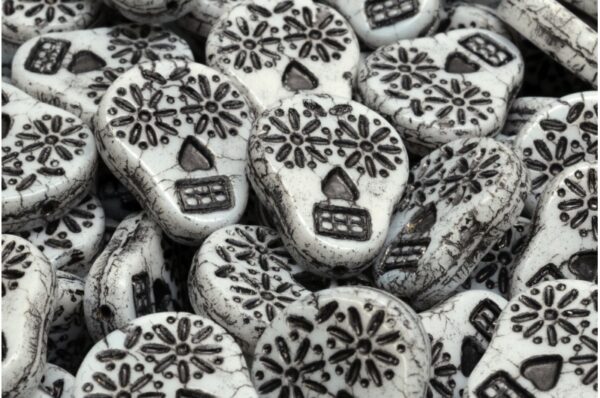Sugar Skull Beads 20x16mm - Image 1