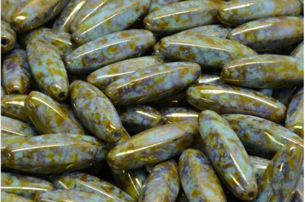 Peeled Olive beads 19x7mm - Image 1