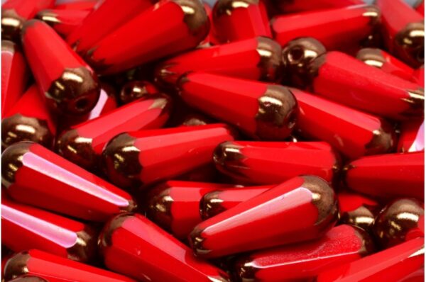 Firepolished Drop Beads 20x9mm - Image 1