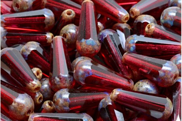 Firepolished Drop Beads 20x9mm - Image 1