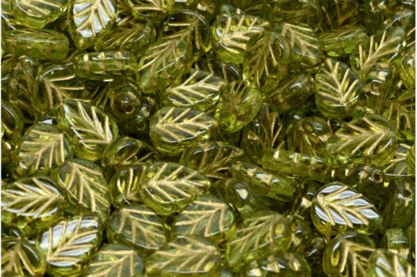 Mint Leaf Beads 10x8mm - Image 1
