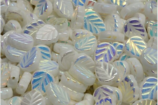 Mint Leaf Beads 10x8mm - Image 1