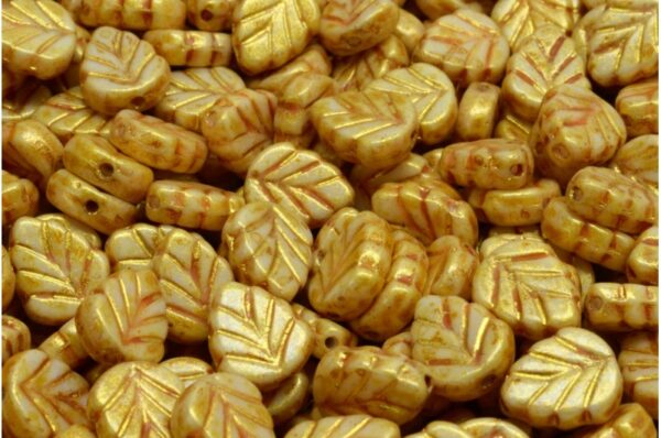 Mint Leaf Beads 10x8mm - Image 1