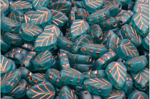 Mint Leaf Beads 10x8mm - Image 1