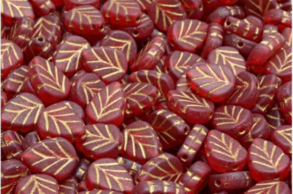 Mint Leaf Beads 10x8mm - Image 1