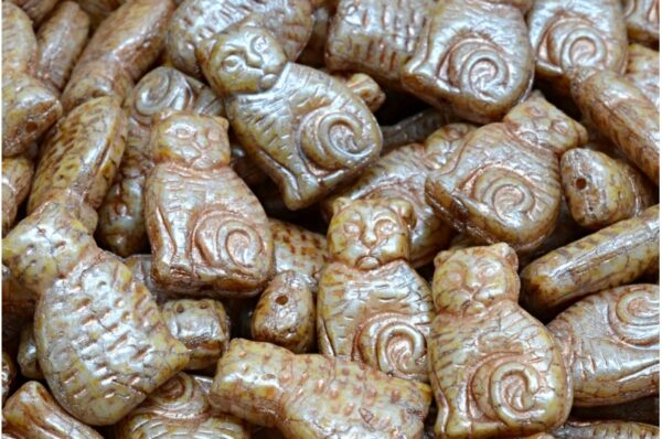 Cat beads 17x11mm - Image 1