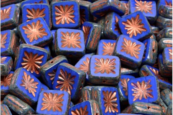 TCB Squared Kiwi Beads 10x10mm - Image 1